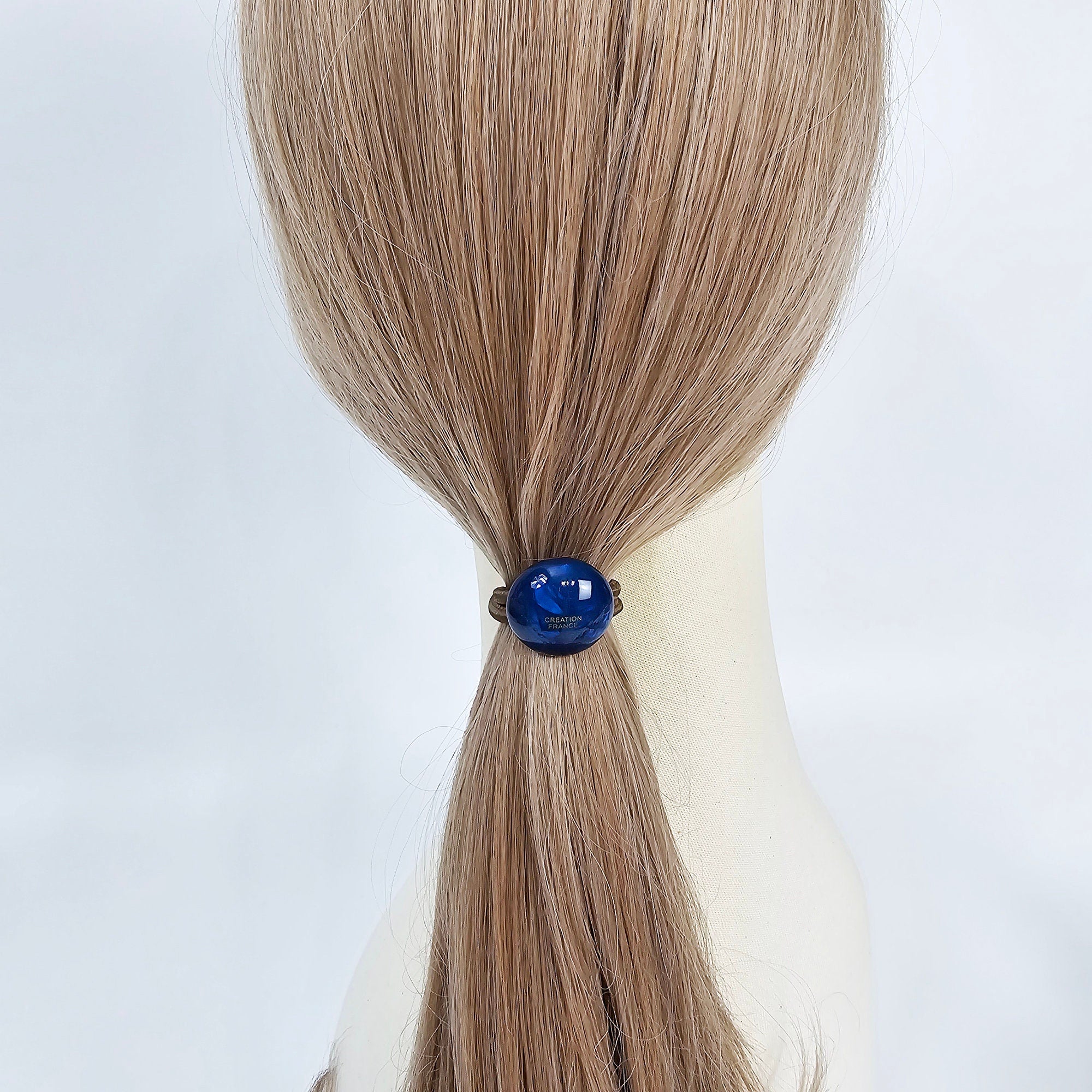 Semi-Circle Round Ponytail Hair Tie (1.0 Inch) / Simple Cute Ponytail Holder / Hair Accessory for Woman / French Hair Tie