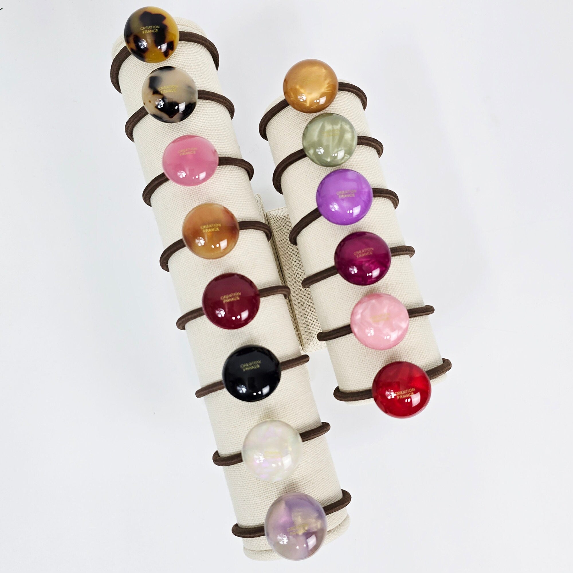 Semi-Circle Round Ponytail Hair Tie (1.0 Inch) / Simple Cute Ponytail Holder / Hair Accessory for Woman / French Hair Tie