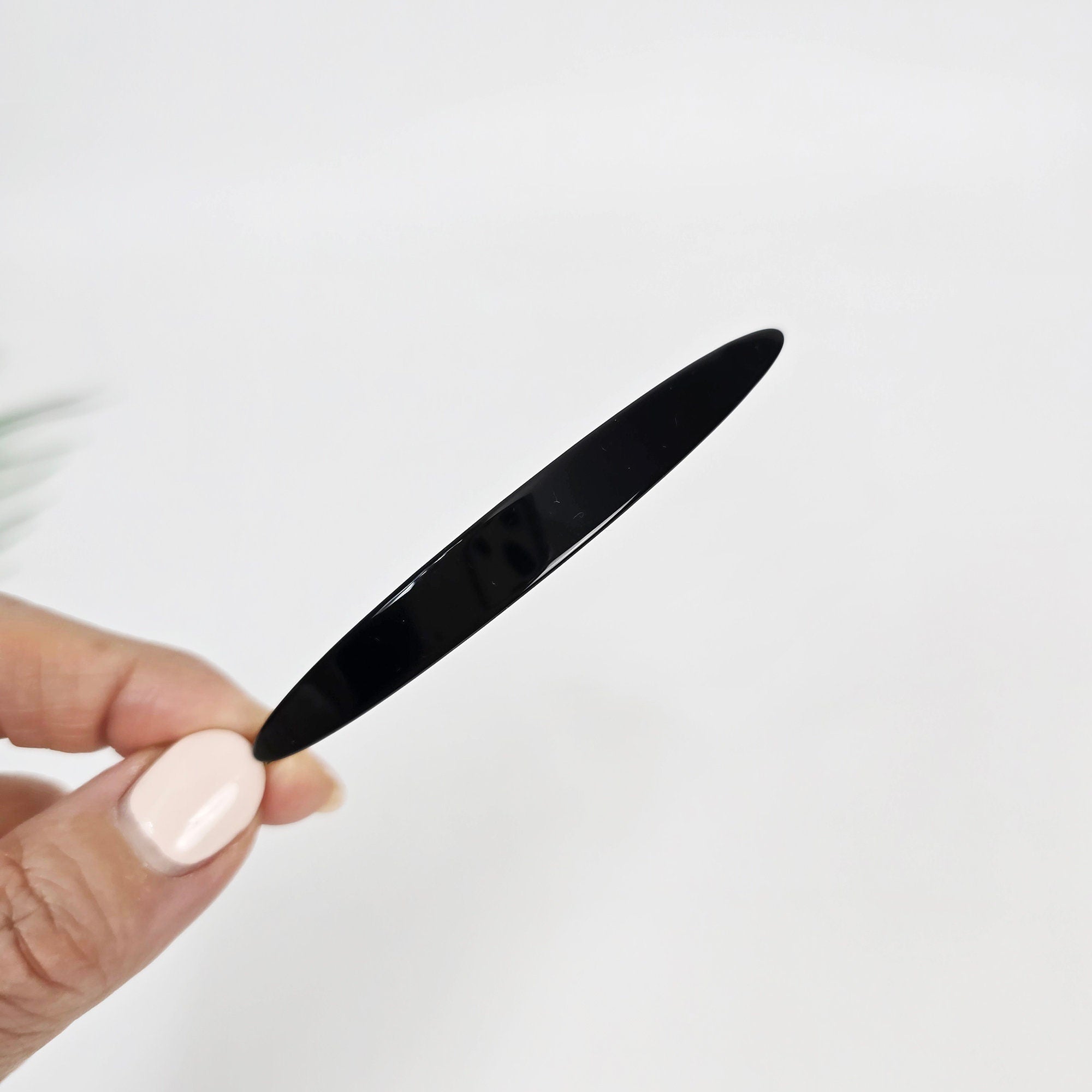 Luxurious Slim Long Oval Bobby Pin (3.1 Inch) / Tortoise Marble French Hair Pin Clip / Hair Accessory for Woman / Bow Barrette