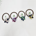 Lotus Pattern Ponytail Hair Tie (1.3 Inch) / Simple Cute Ponytail Holder / Hair Accessory for Woman / French Hair Tie