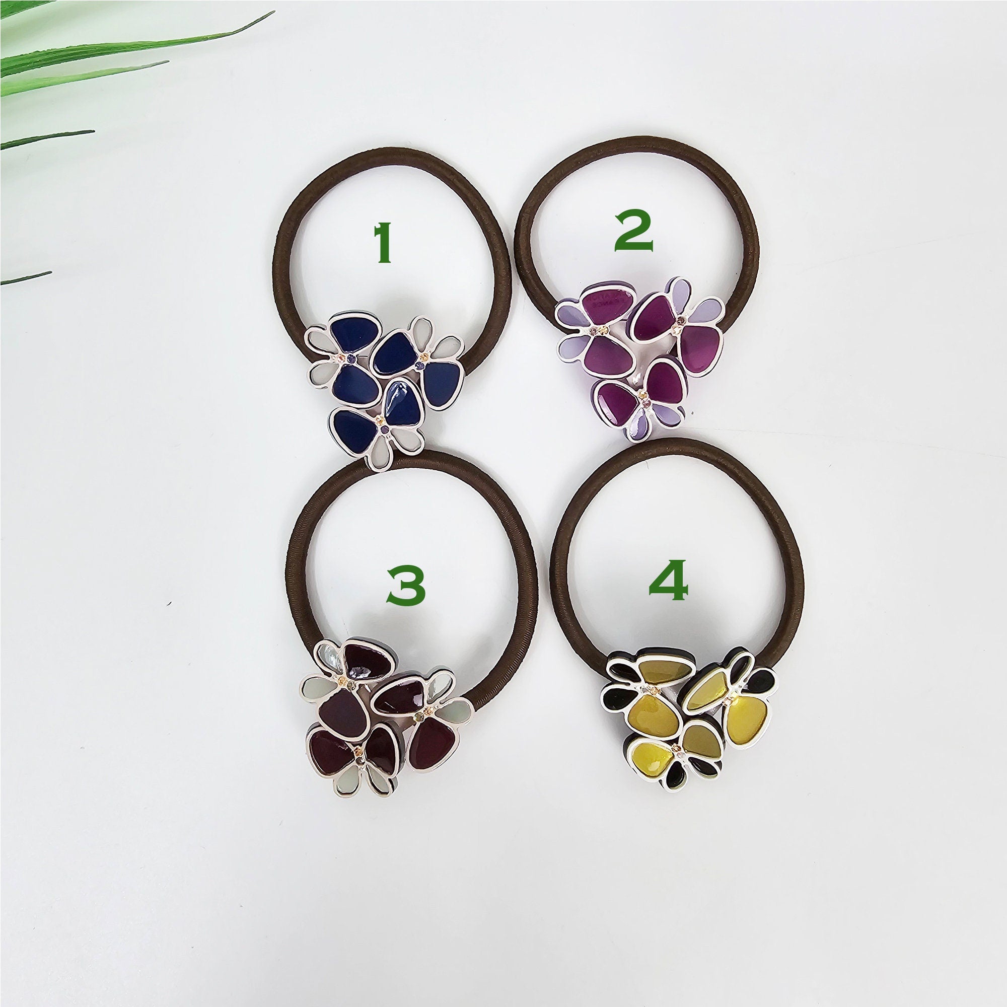 Butterfly Friends Ponytail Hair Tie (1.4 Inch) / Simple Cute Ponytail Holder / Hair Accessory for Woman / French Hair Tie