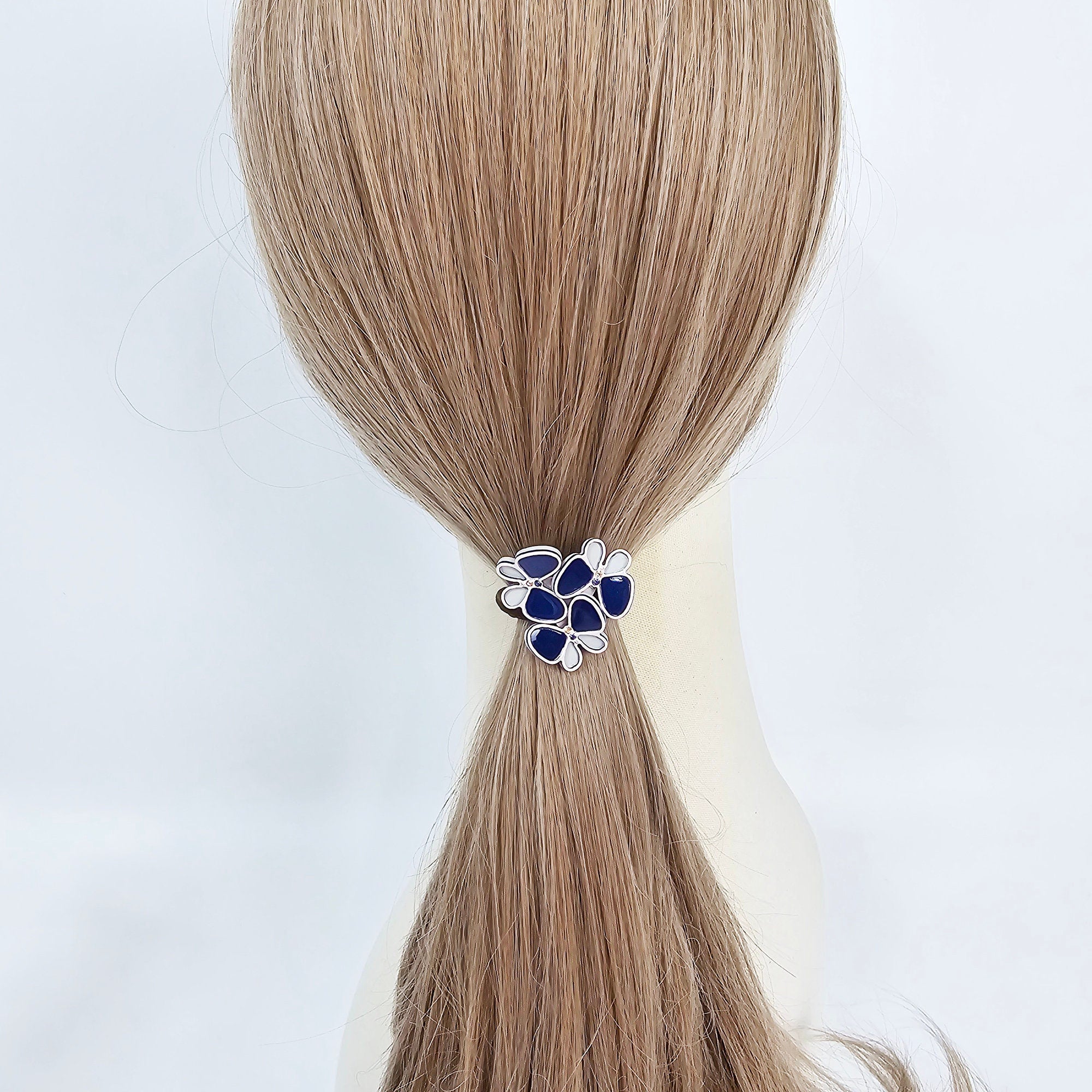 Butterfly Friends Ponytail Hair Tie (1.4 Inch) / Simple Cute Ponytail Holder / Hair Accessory for Woman / French Hair Tie