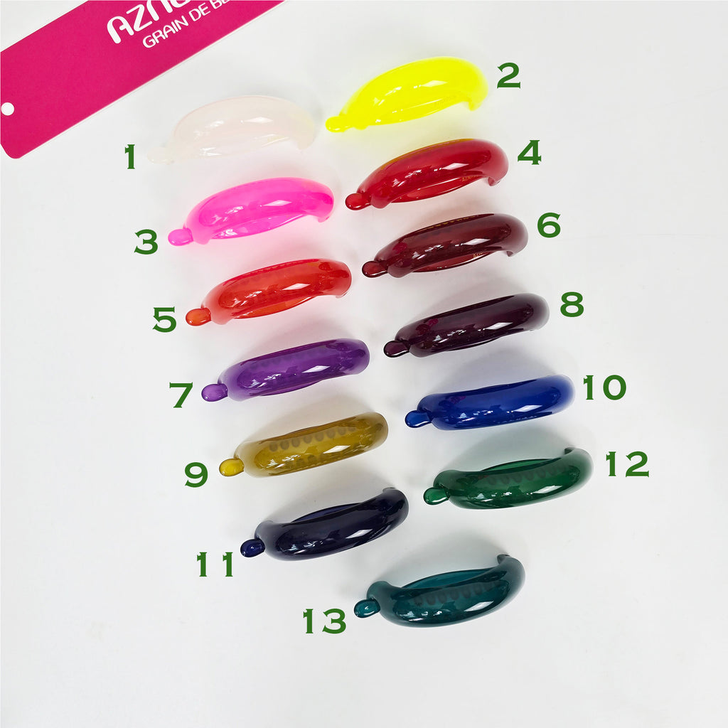 Pure Color Half Moon Banana Half-Up Hair Pin (2.9 Inch) / Tortoise Marble Hair Comb Barrette / French Hair Pin