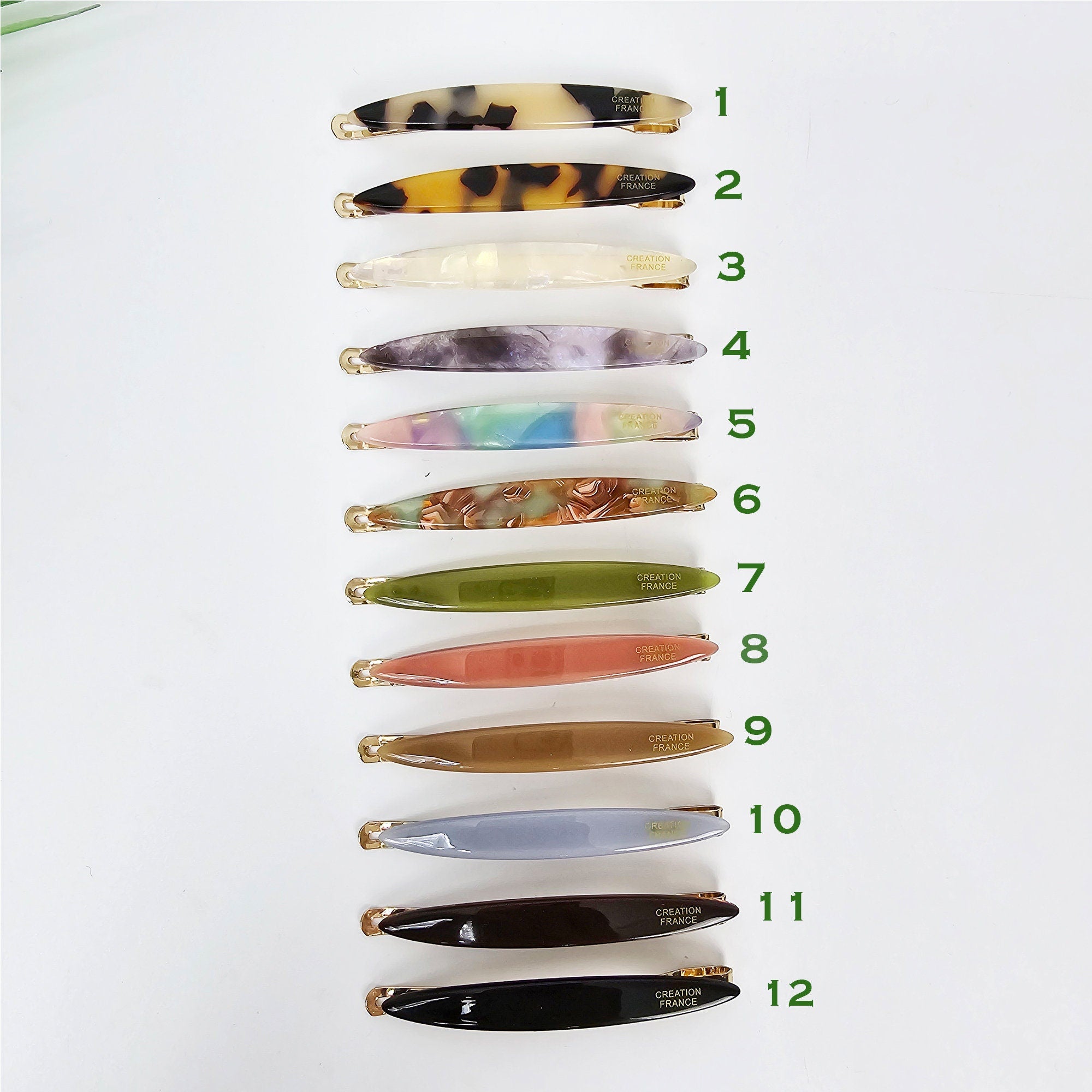 Leopard Long Oval Round Hair Stick Hairpin (2.6 Inch) / Cute Tortoise Shell French Hair Pin / Hair Accessory for Woman