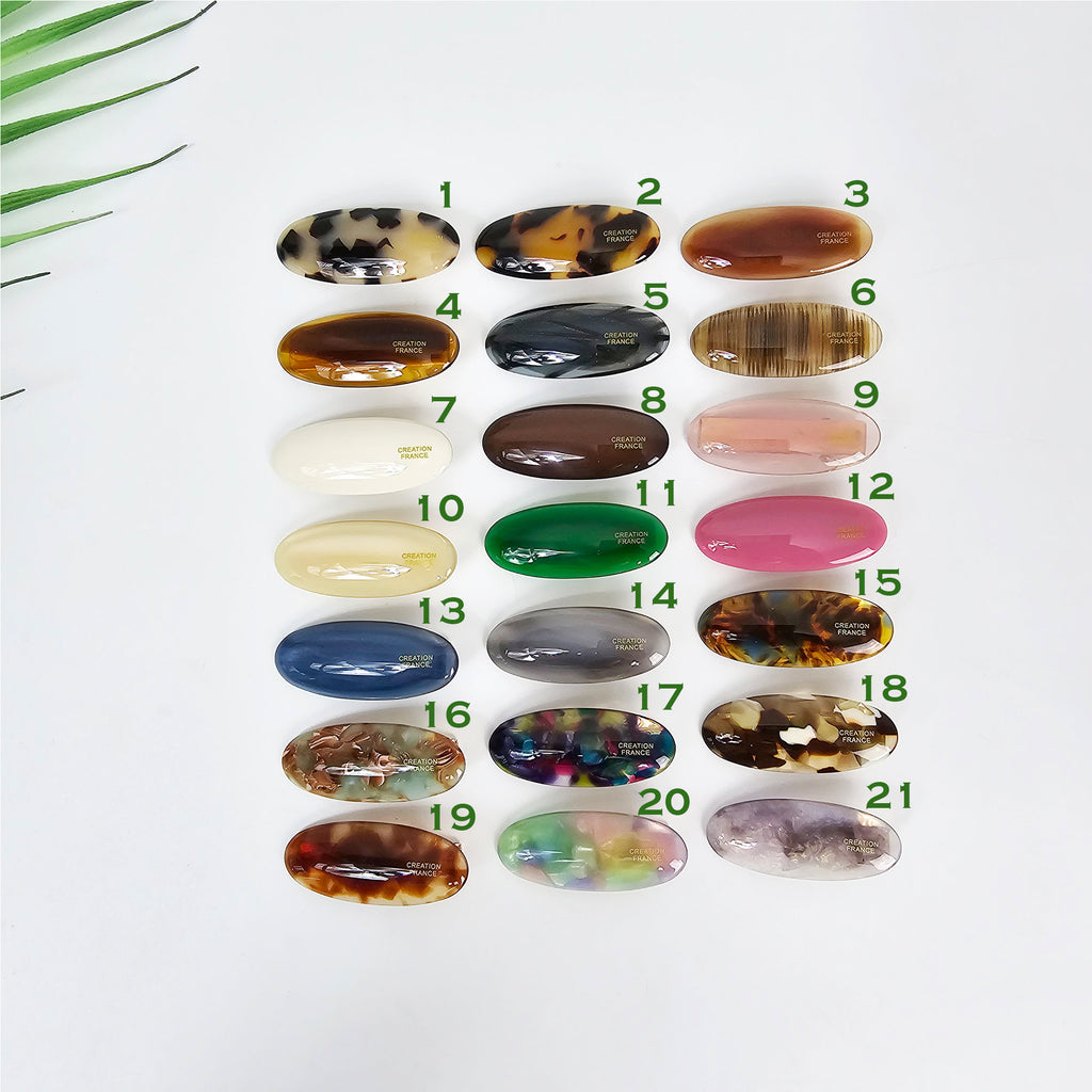 Simple Round Oval Mini Hair Claw Clip (2.0 Inch) / Cute Tortoise Shell French Hair Pin / Small Hair Clips