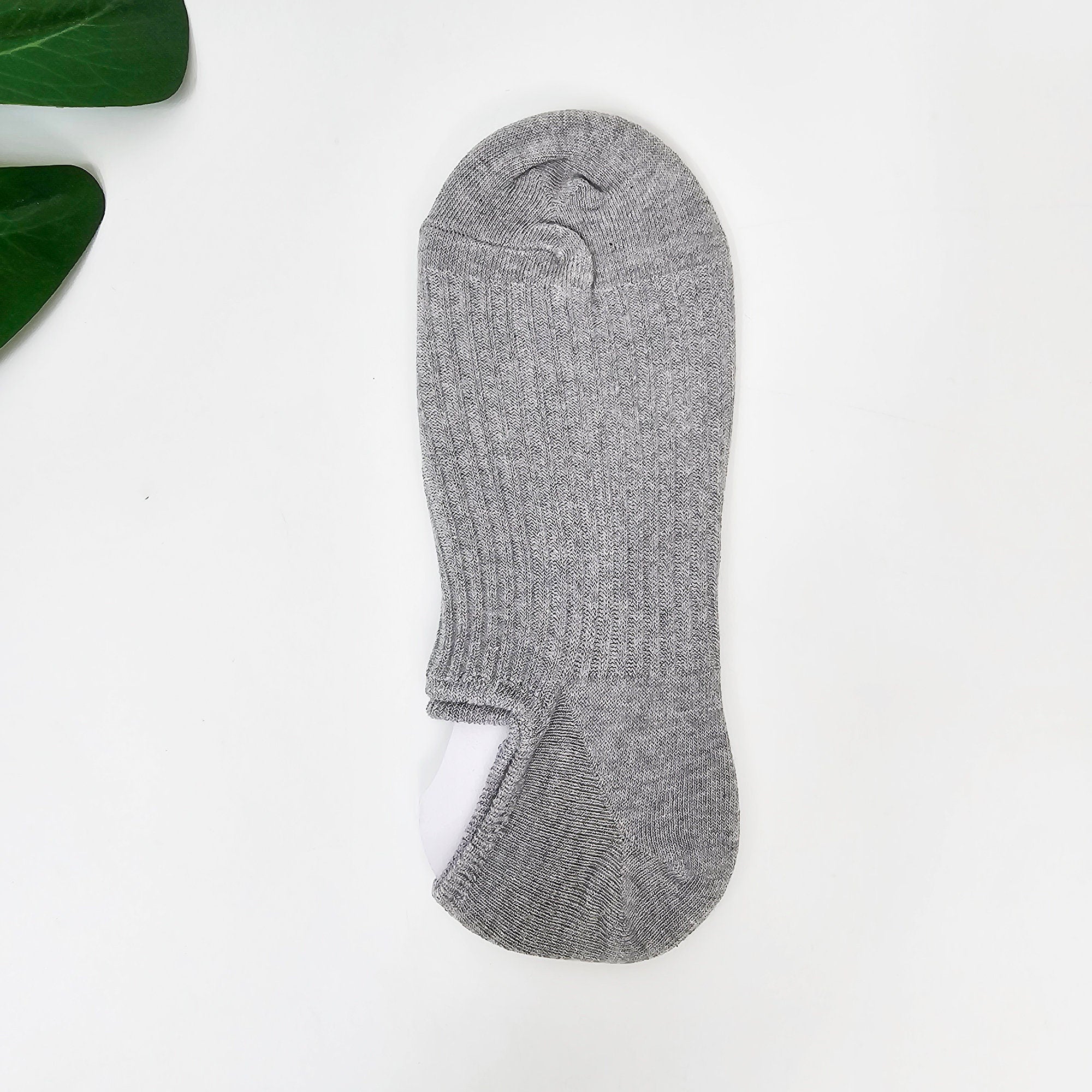 Mens No Show Socks | Cotton Non Slip Grip | Korean Socks | Minimalist Gift for Him