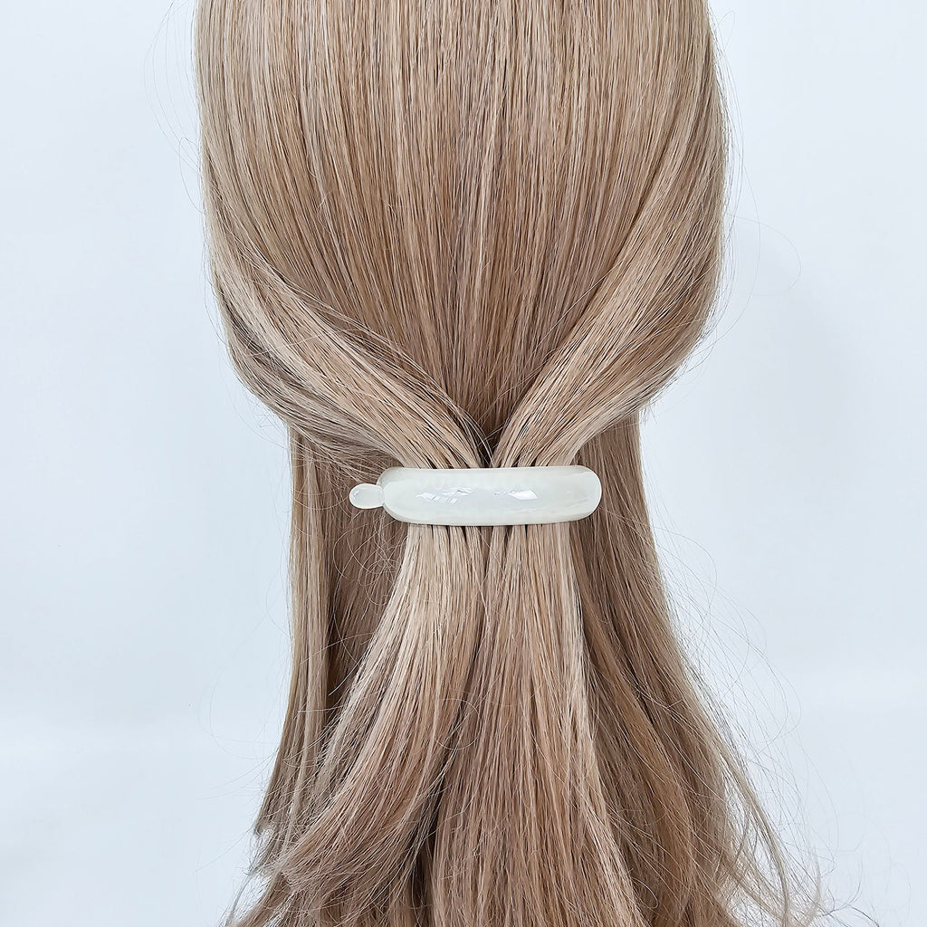 Pure Color Half Moon Banana Half-Up Hair Pin (2.9 Inch) / Tortoise Marble Hair Comb Barrette / French Hair Pin