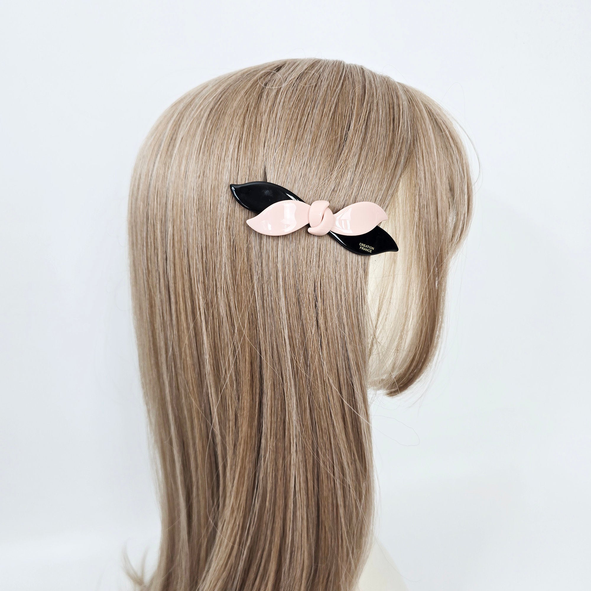 New Color Double Wave Ribbon Side Hair Clip (3.7 Inch) / Elegance Leopard French Hair Pin / Hair Accessory for Woman / Automatic Hair Clip