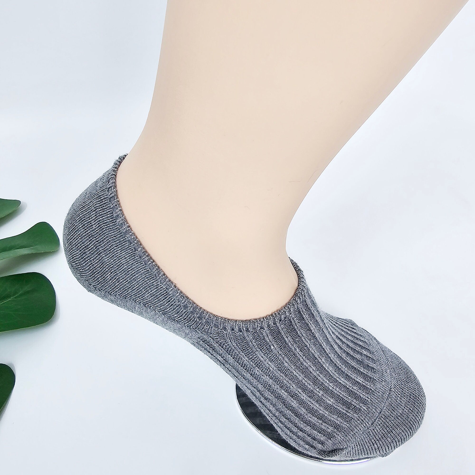 Mens No Show Socks | Soft Cotton Non Slip | Korean Socks | Comfy Loafer Liner