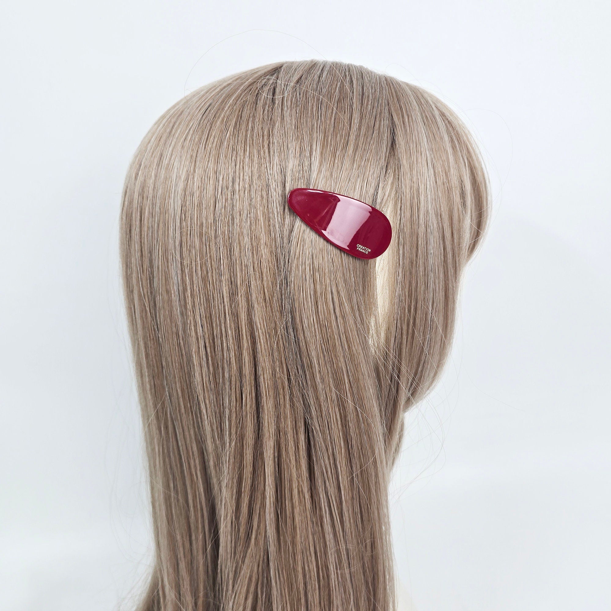 Simple Flat Round Triangle Hair Clip (2.2 Inch) / Tortoise Marble Hairgrip Barrette / French Hair Pin / Tic Tac Hair Clip Pin