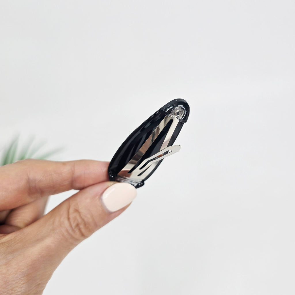 Simple Flat Round Triangle Hair Clip (2.2 Inch) / Tortoise Marble Hairgrip Barrette / French Hair Pin / Tic Tac Hair Clip Pin