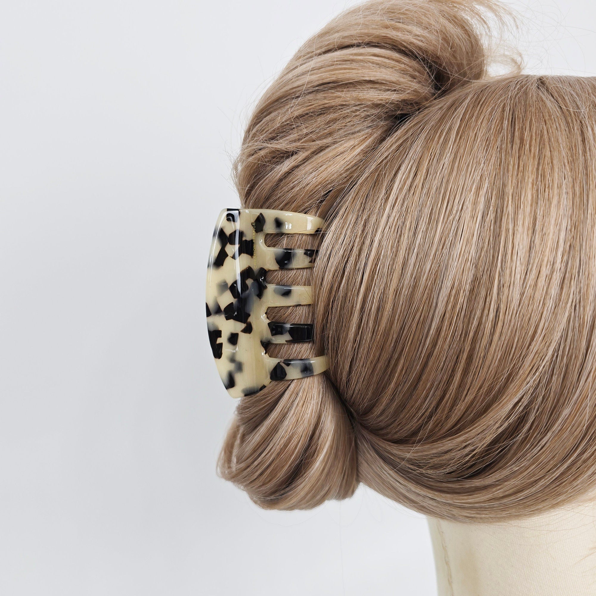 Curve Bella Half Updo Hair Claw (3.0 Inch) / Elegance French Hair Pin / Hair Barrette for Woman