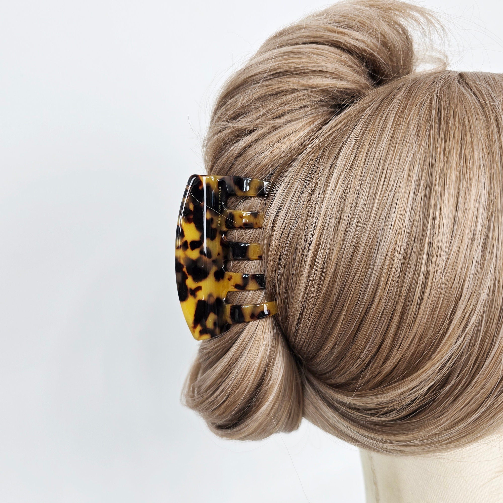 Curve Bella Half Updo Hair Claw (3.0 Inch) / Elegance French Hair Pin / Hair Barrette for Woman