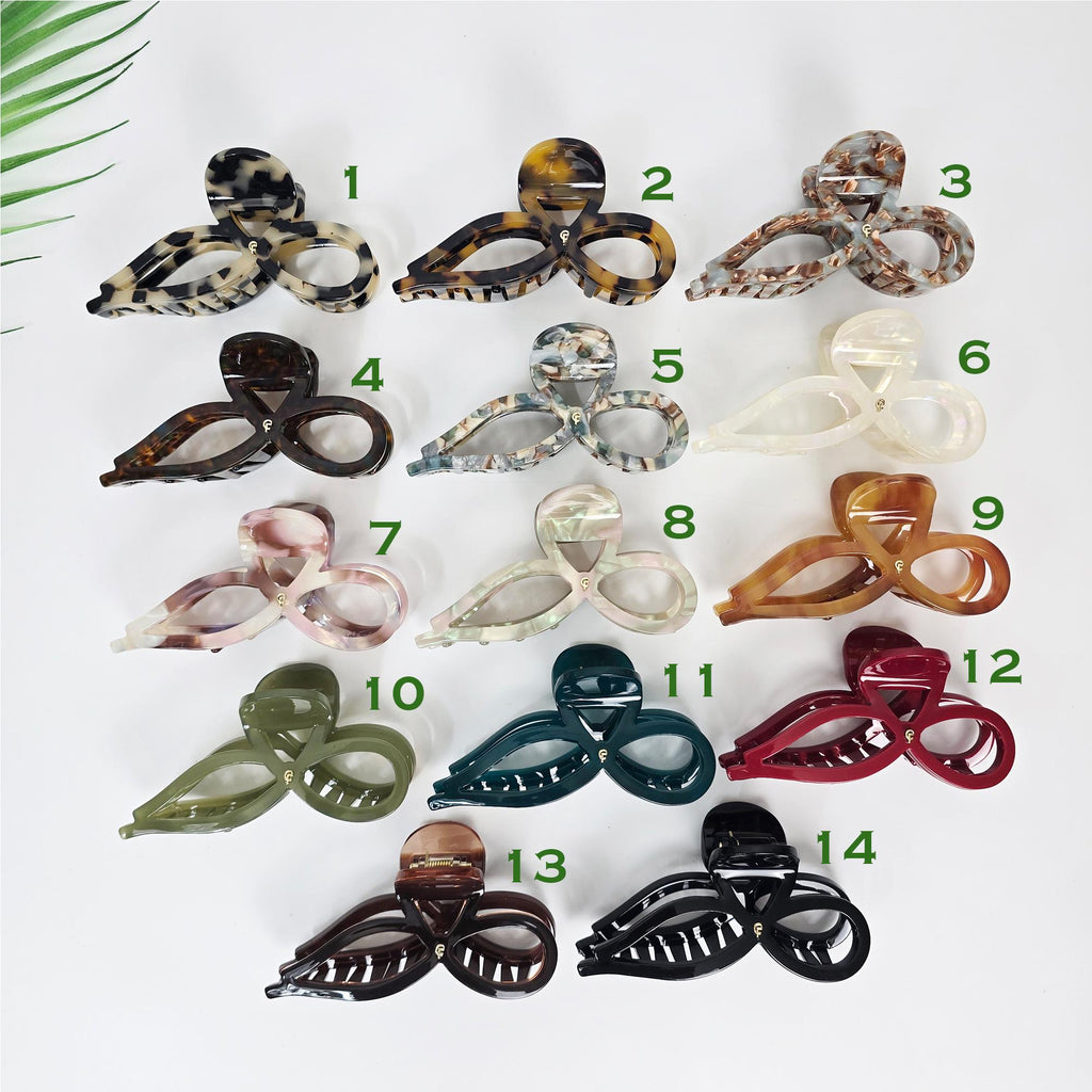 Luxurious Tailed Ribbon Updo Hair Claw (4.3 Inch) / Elegance French Hair Pin / Hair Barrette for Woman