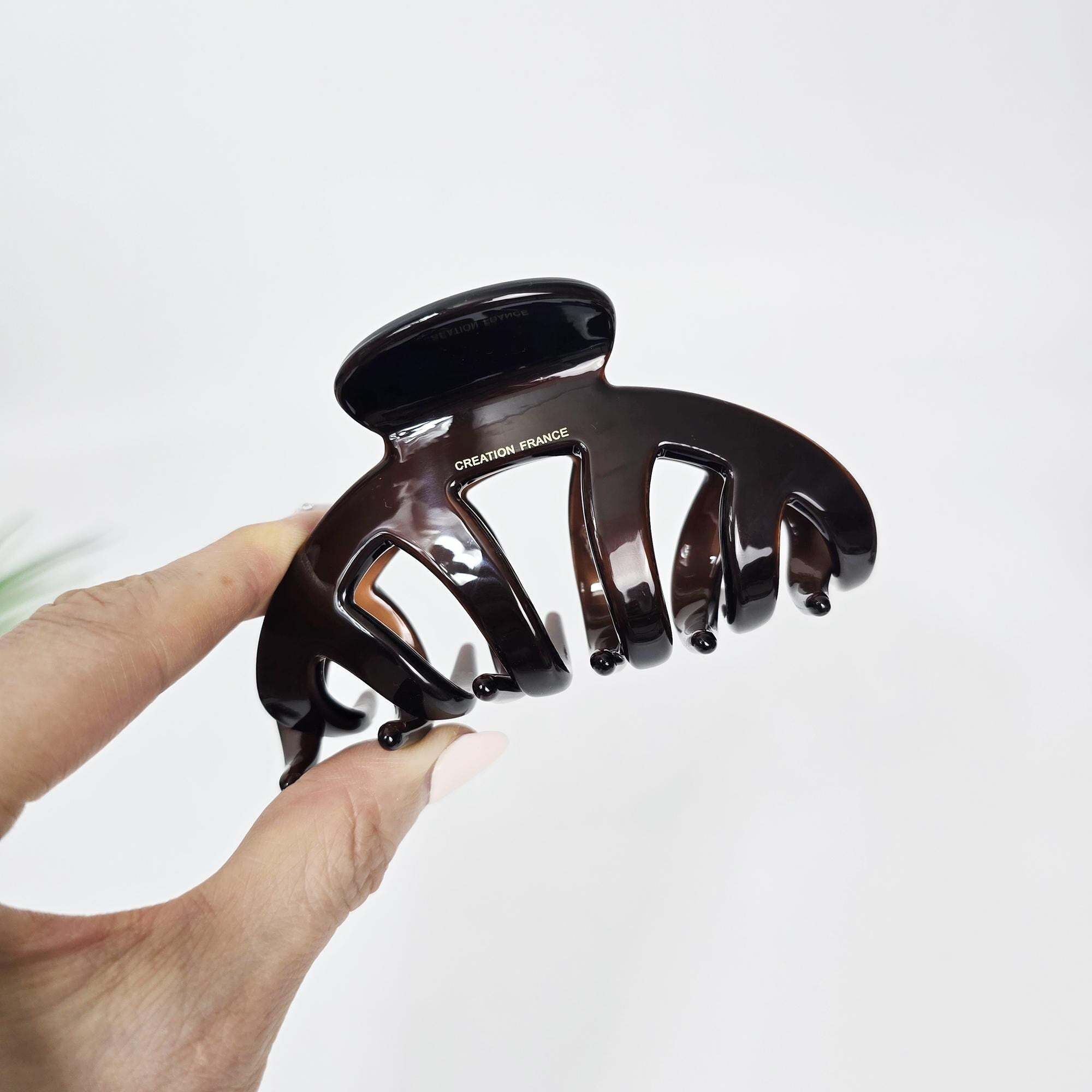 Luxurious Half-Moon Bridge Updo Hair Claw (4.1 Inch) / Elegance French Hair Pin / Hair Barrette for Woman