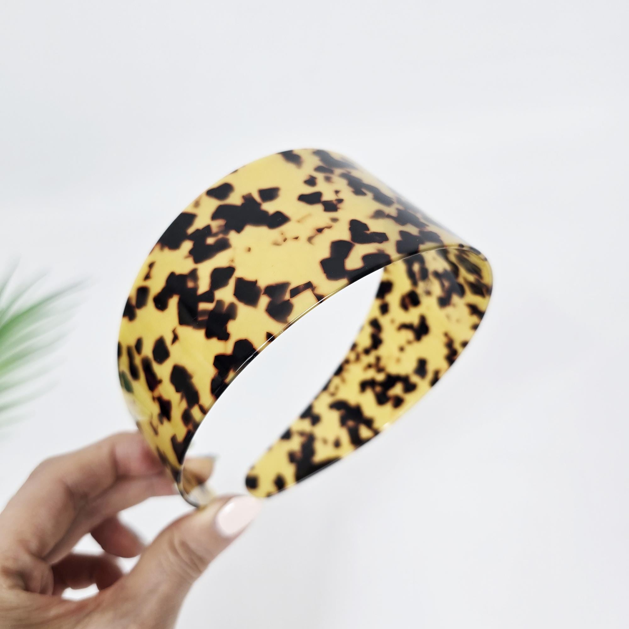Leopard Print Broadband Full-Cover Wide Headband (2.3 Inch) / Hair Accessories for Woman / Alice Headband