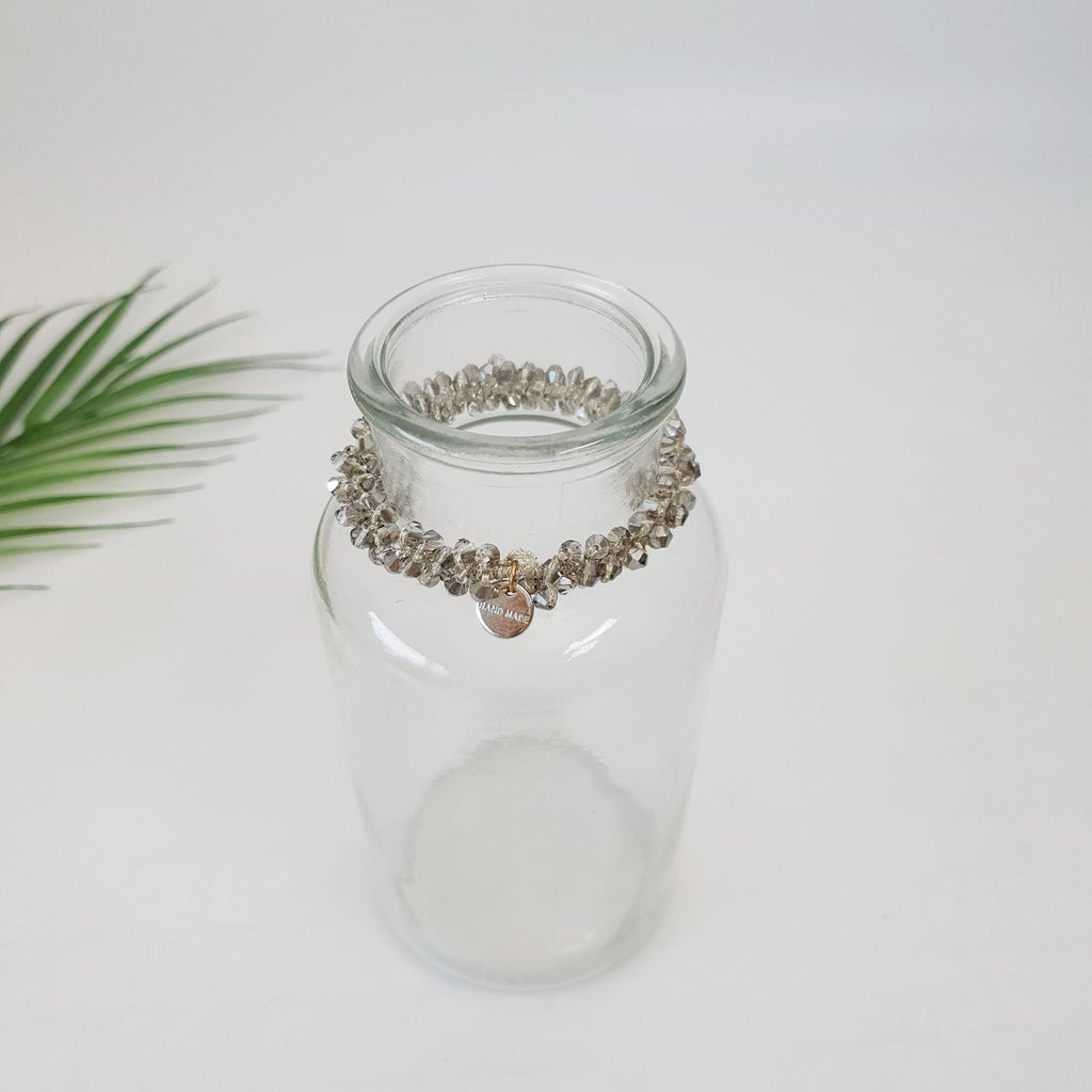 Bling Glass Beads Pendant Hair Tie / Small Ponytail Holder / Hair Accessory for Woman