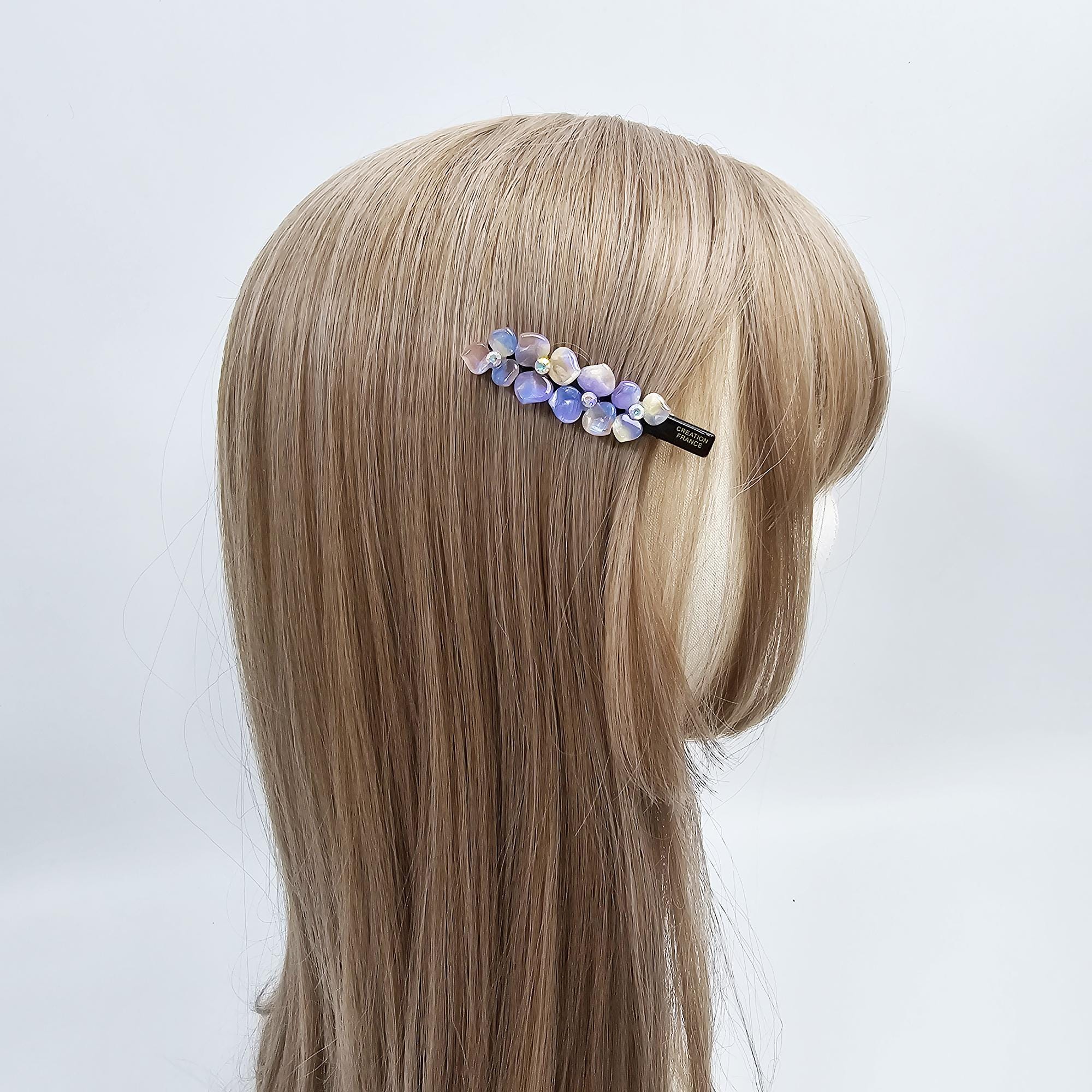 New Color Cubic Point Flower Mini Hair Claw Clip (2.8 Inch) / Vivid Color French Pin / Alligator Hair Clip for Woman