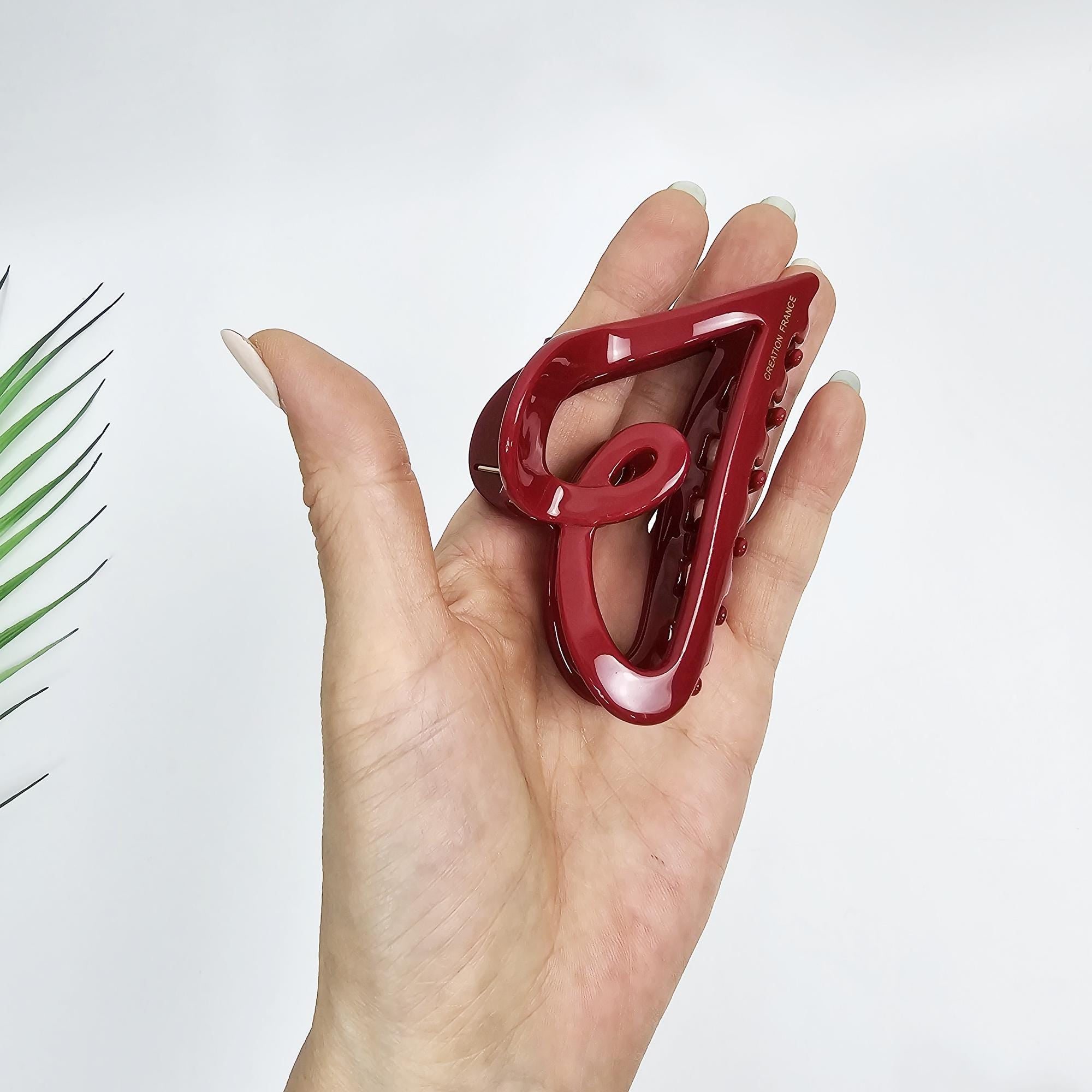 Sweet Heart Half-Up Hair Claw Clip (3.5 Inch) / Elegance French Hair Pin / Hair Barrette for Woman