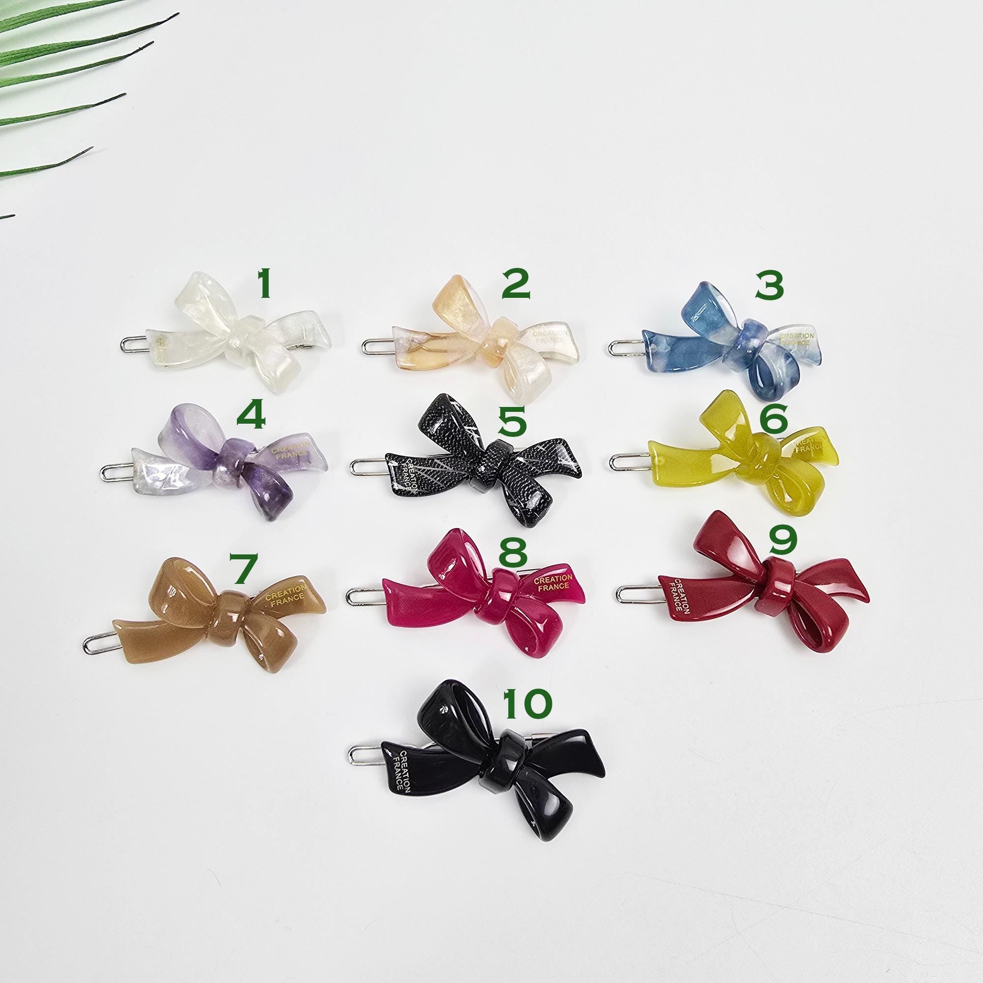New Color Mini Double Ribbon Bobby Pin (1.8 Inch) / Tortoise Marble French Hair Pin Clip / Bow Barrette