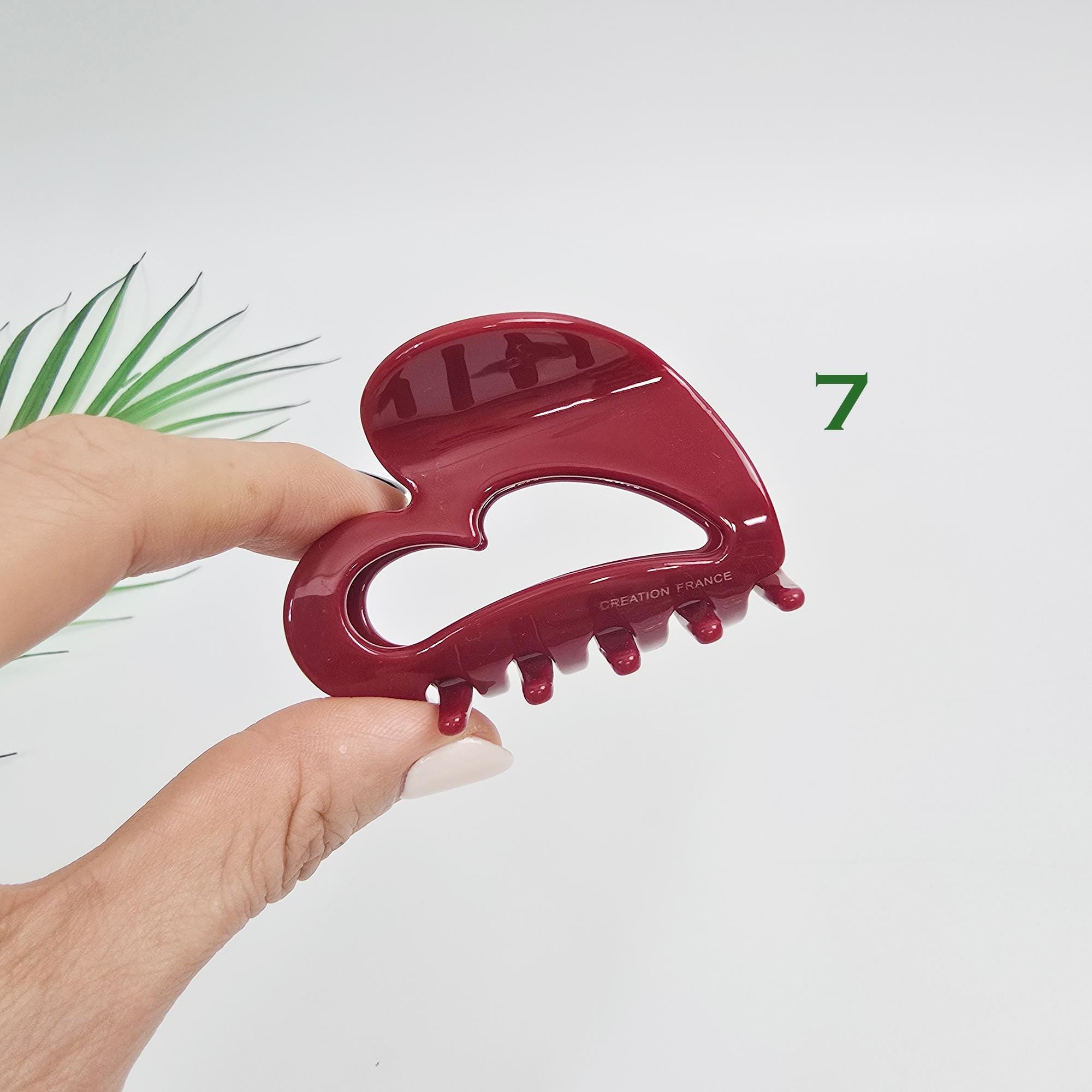 Leopard Heart Shape Small Hair Claw Clip (2.6 Inch) / Tortoise Shell French Hair Pin / Hair Barrette for Woman