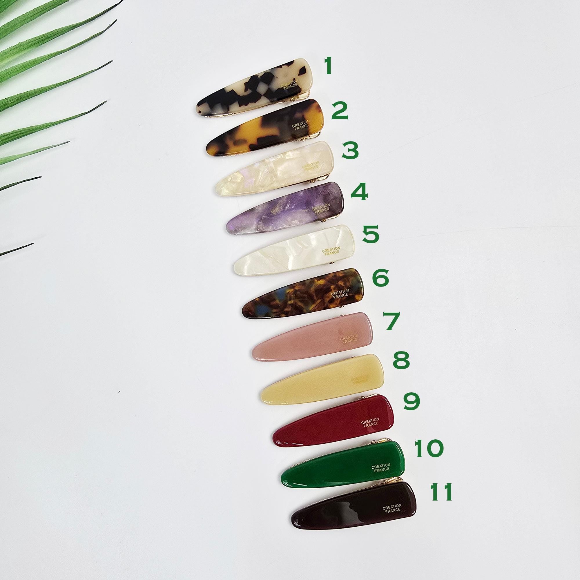 Mini Slim Triangle Barrette Hair Claw Clip (2.2 Inch) / Vivid Color French Pin / Alligator Hair Clip for Woman