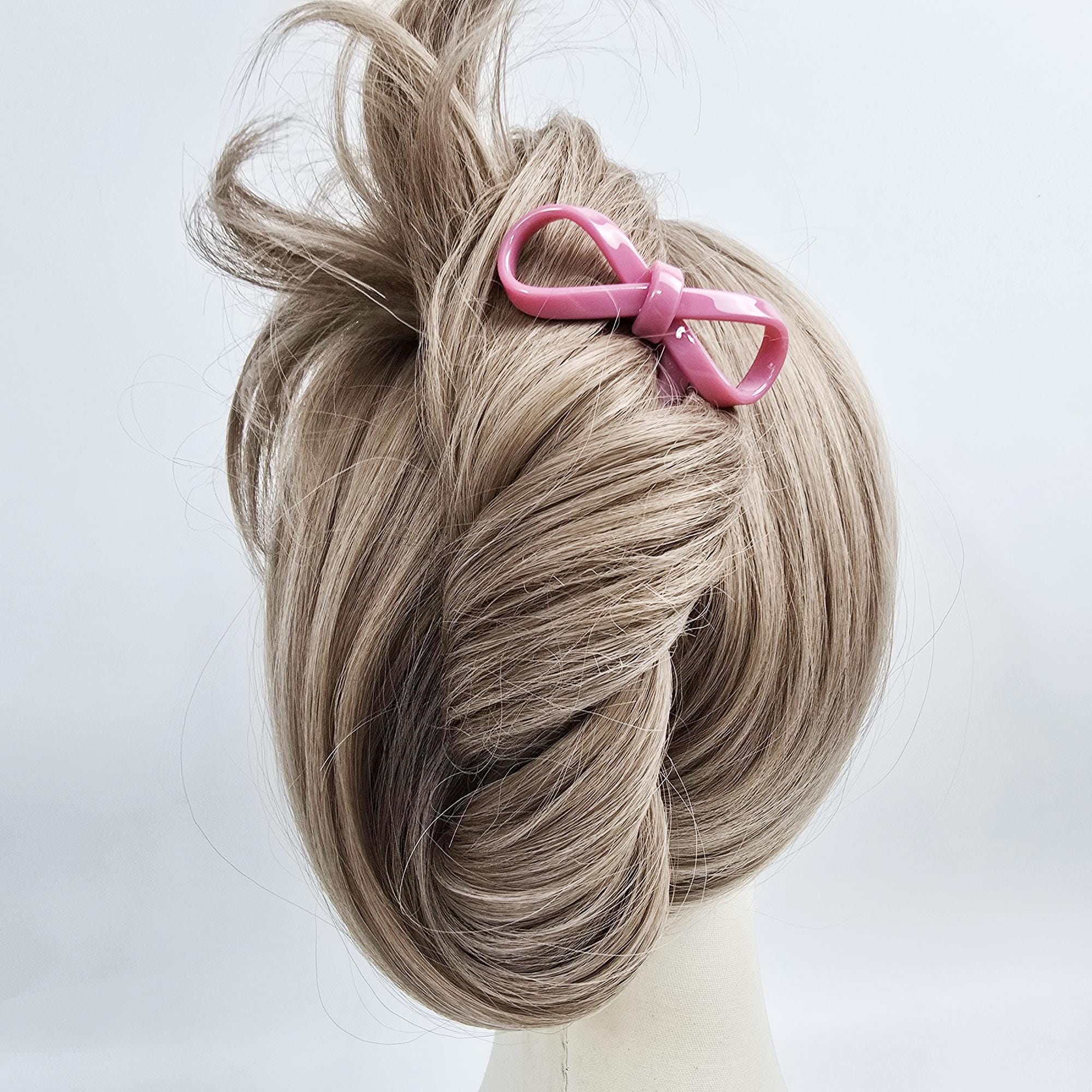 Bliss Ribbon Wave Updo Hair Stick (4.7 Inch) / Tortoise Shell French Hair Pin / Metal Hair Fork for Thick Hair / Hair Pin Stick