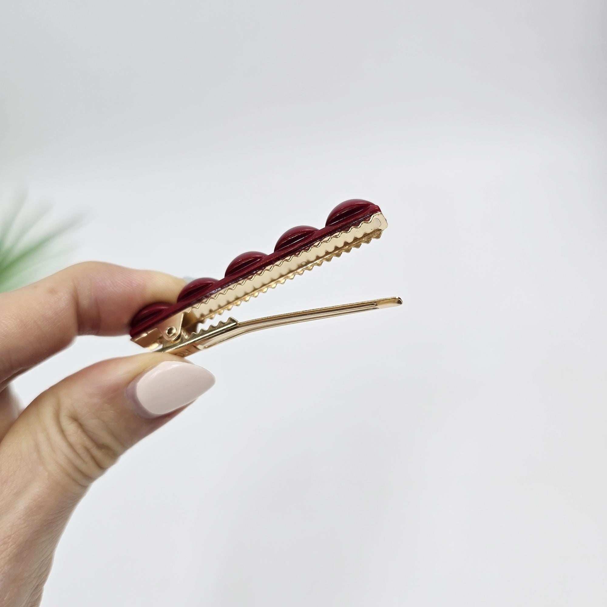 Teardrop Mini Hair Claw Clip (2.4 Inch) / Vivid Color French Pin / Alligator Hair Clip for Woman
