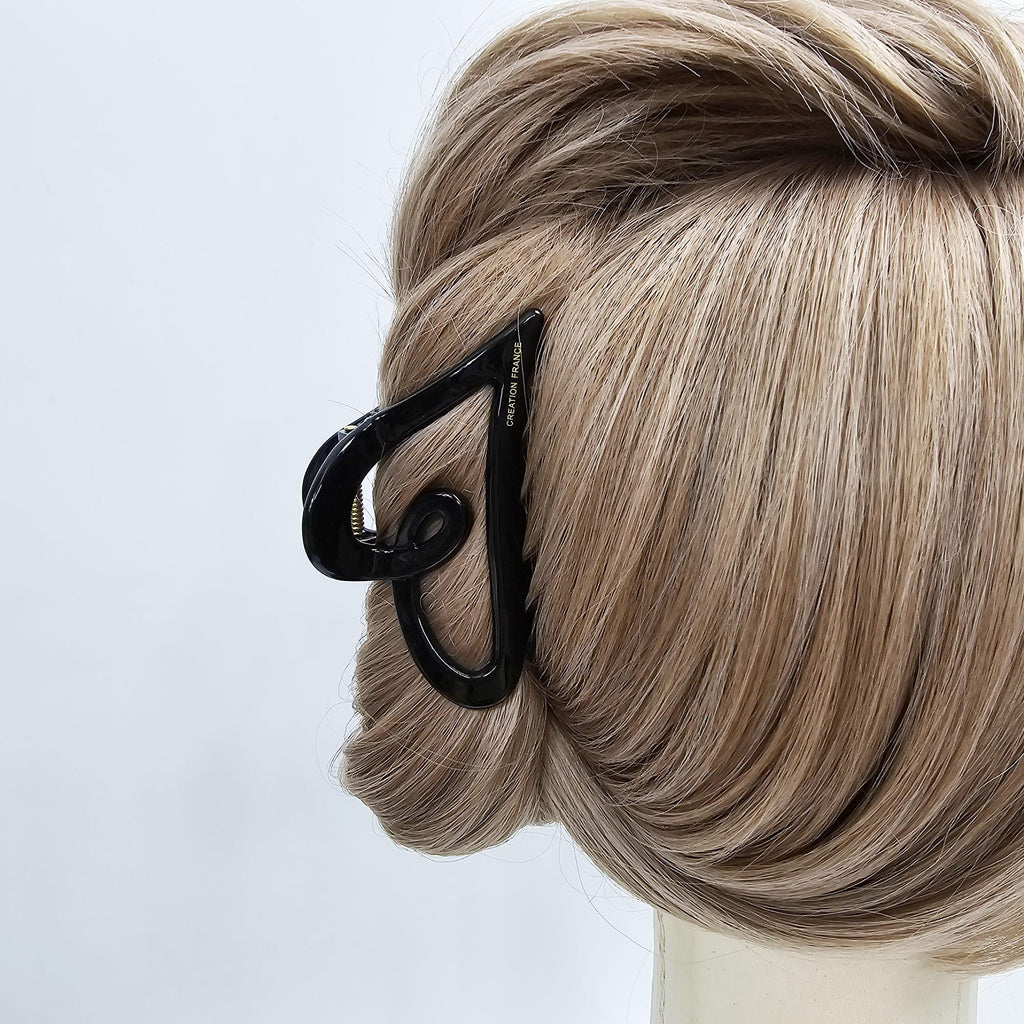 Sweet Heart Half-Up Hair Claw Clip (3.5 Inch) / Elegance French Hair Pin / Hair Barrette for Woman