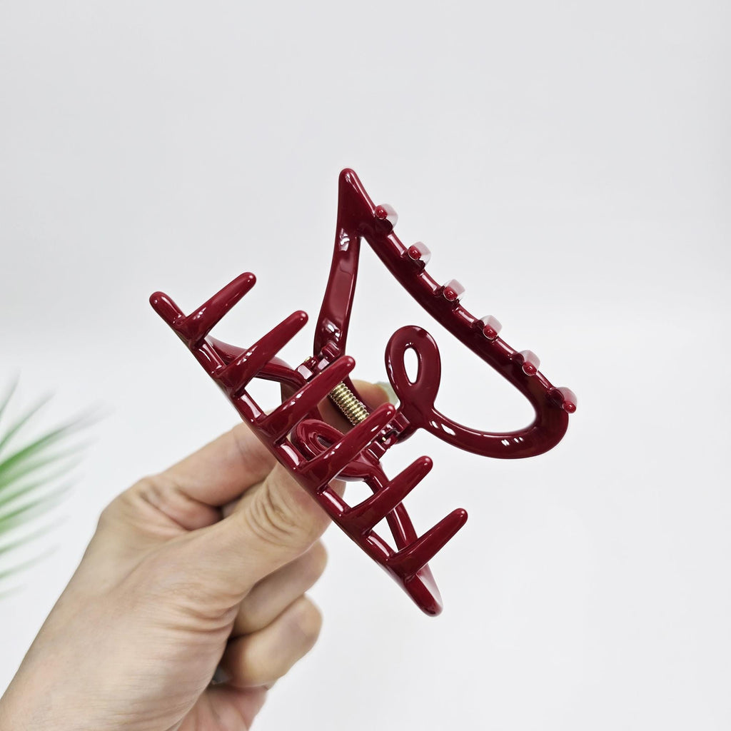 Sweet Heart Half-Up Hair Claw Clip (3.5 Inch) / Elegance French Hair Pin / Hair Barrette for Woman