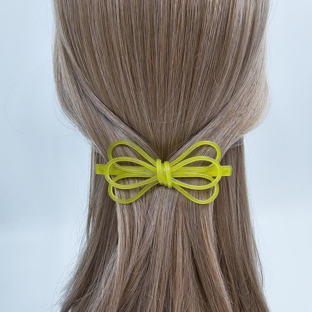 New Color Triple Ribbon Hair Clip (4.3 Inch) / Tortoise Shell French Hair Pin / Hair Accessory for Woman / Automatic Hair Clip