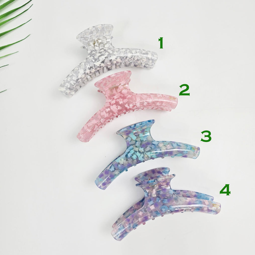 Tropical Straight Curve Updo Hair Claw Clip (4.7 Inch) / Elegance French Hair Pin / Hair Barrette for Woman