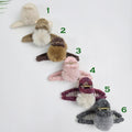 Knit Twist Yarn Pom-Pom Accent Updo Hair Claw Clip (5.1 Inch) / Hair Barrette for Woman