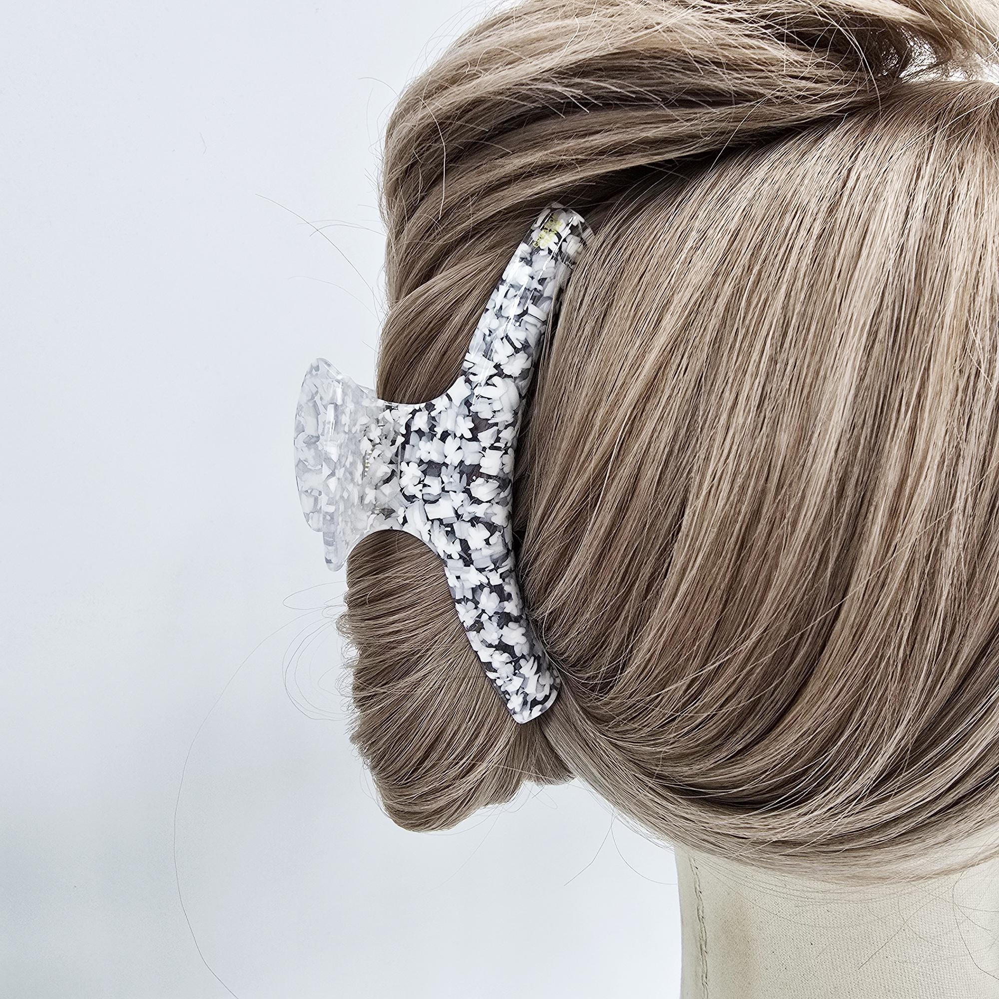 Tropical Straight Curve Updo Hair Claw Clip (4.7 Inch) / Elegance French Hair Pin / Hair Barrette for Woman