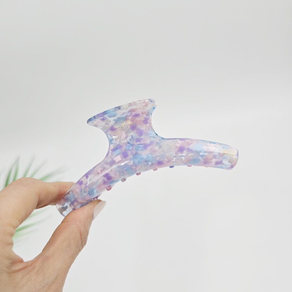 Tropical Straight Curve Updo Hair Claw Clip (4.7 Inch) / Elegance French Hair Pin / Hair Barrette for Woman