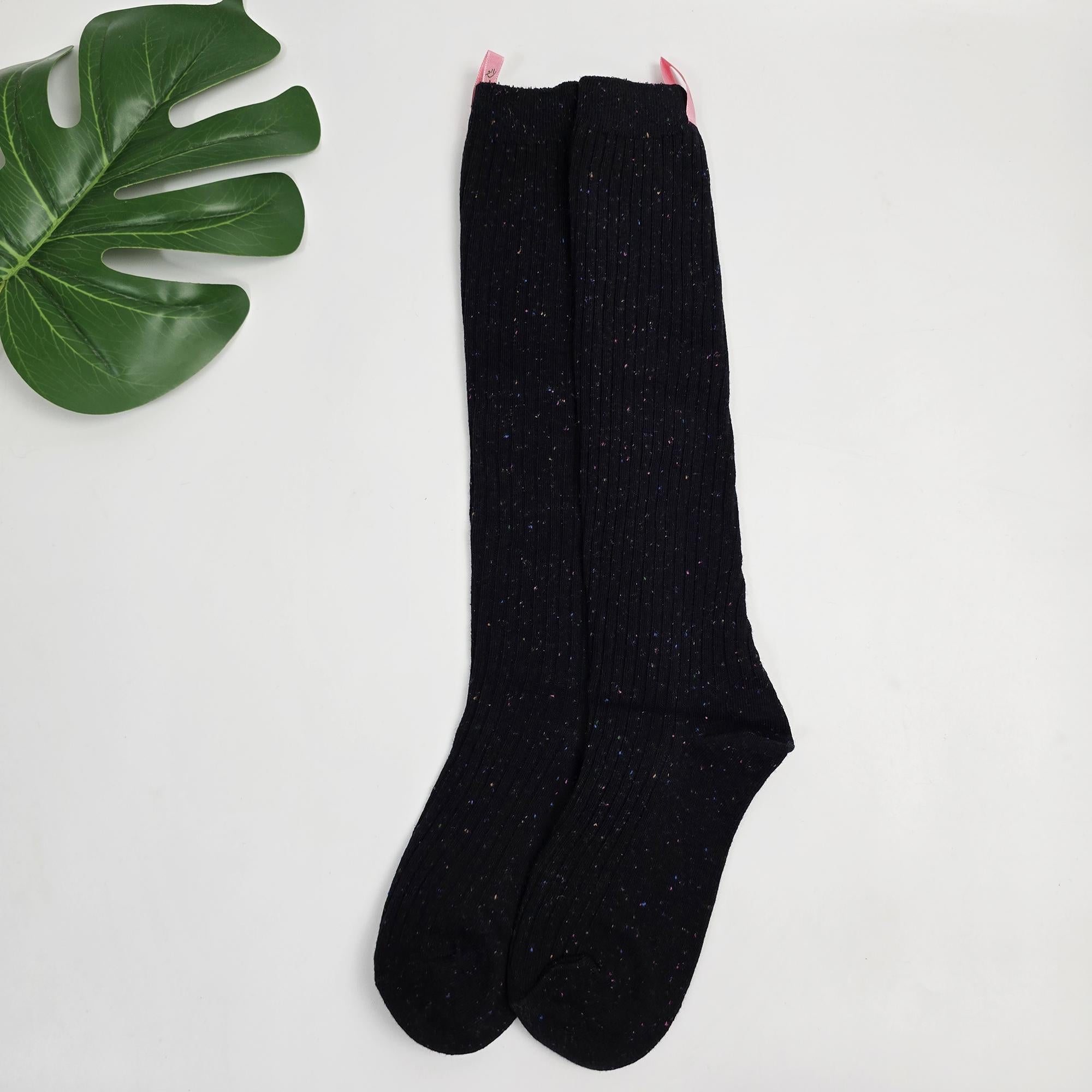 Knee High Socks | Neps Cotton Ribbed Boot Sock | Korean Socks | School Girl Gift