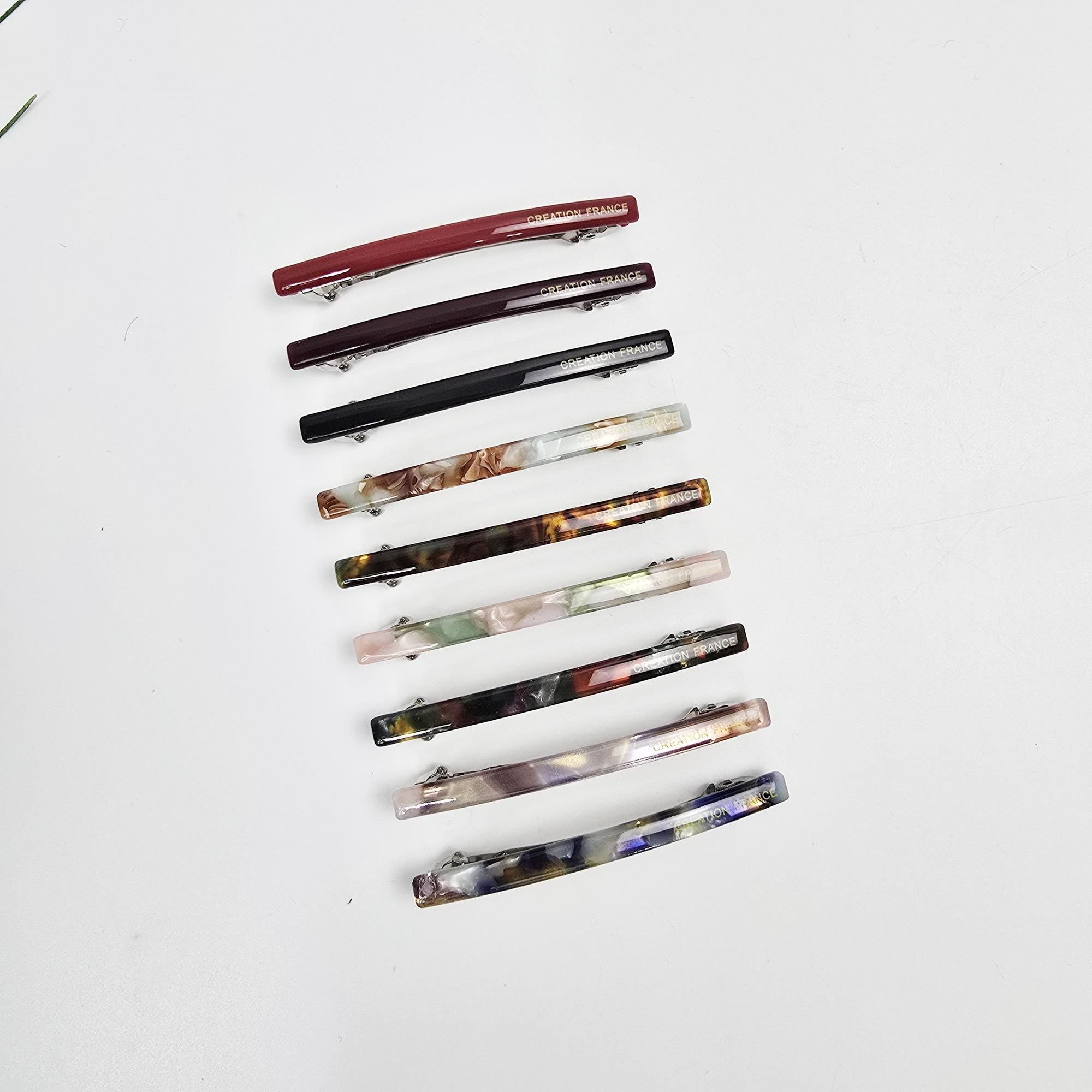 New Color Mini Slim Pepero Hair Clip (2.6 Inch) / Elegance Leopard French Hair Pin / Automatic Hair Clip