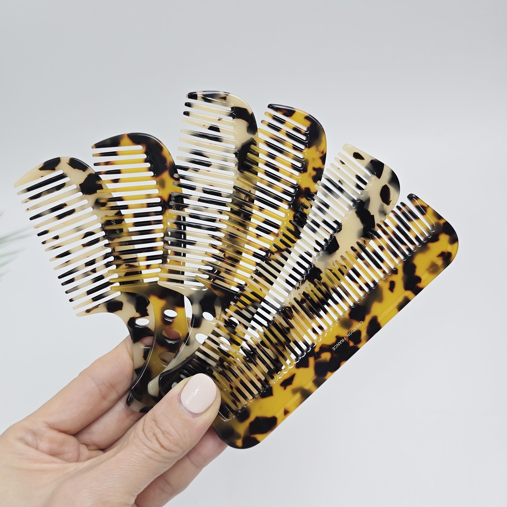 Leopard Axe Arch Line Handle Portable Hair Comb / Curly Hair Comb Hair Brush / Hair Accessory for Woman