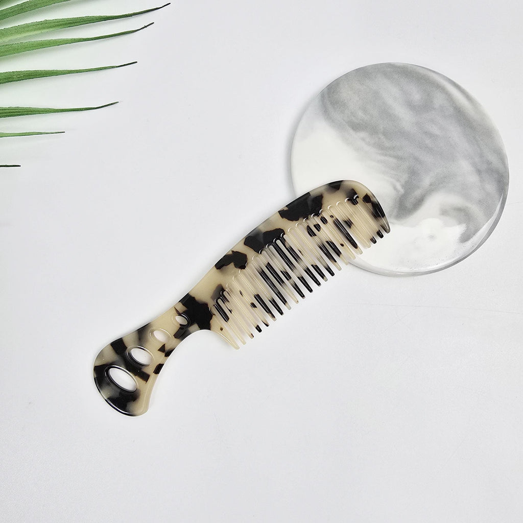 Leopard Axe Arch Line Handle Portable Hair Comb / Curly Hair Comb Hair Brush / Hair Accessory for Woman