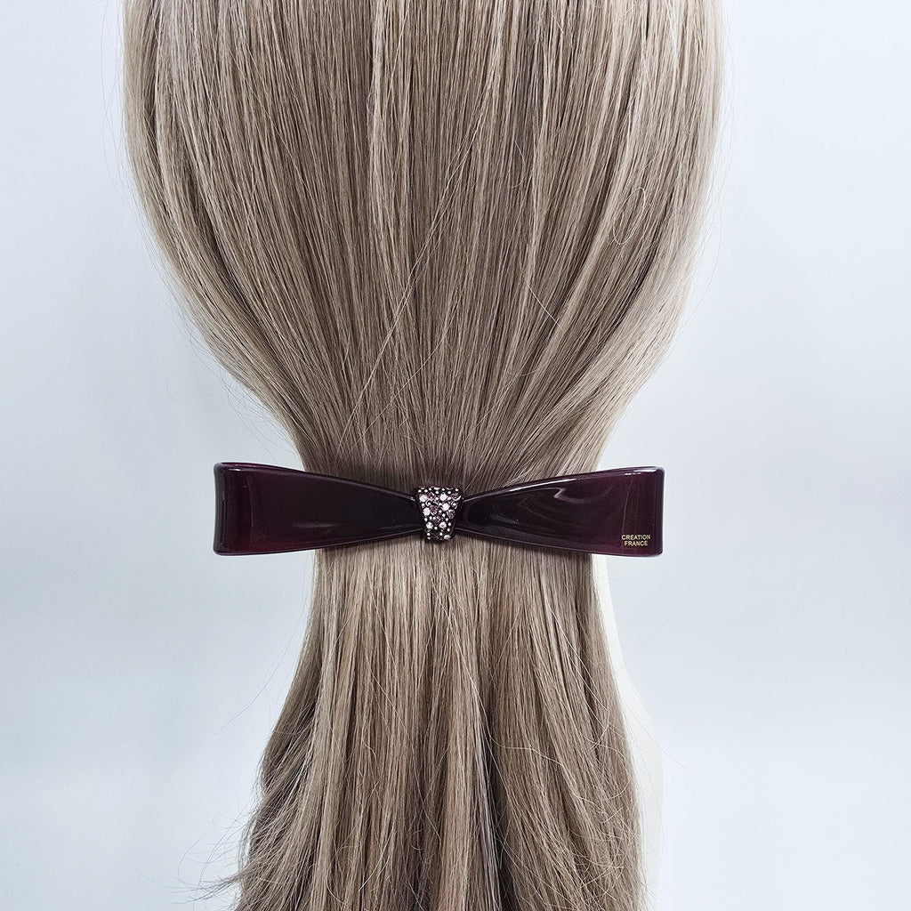 Cubic Glow Tie Hair Clip for Full or Half Updo (4.9 Inch) / Elegance French Hair Pin / Automatic Hair Clip