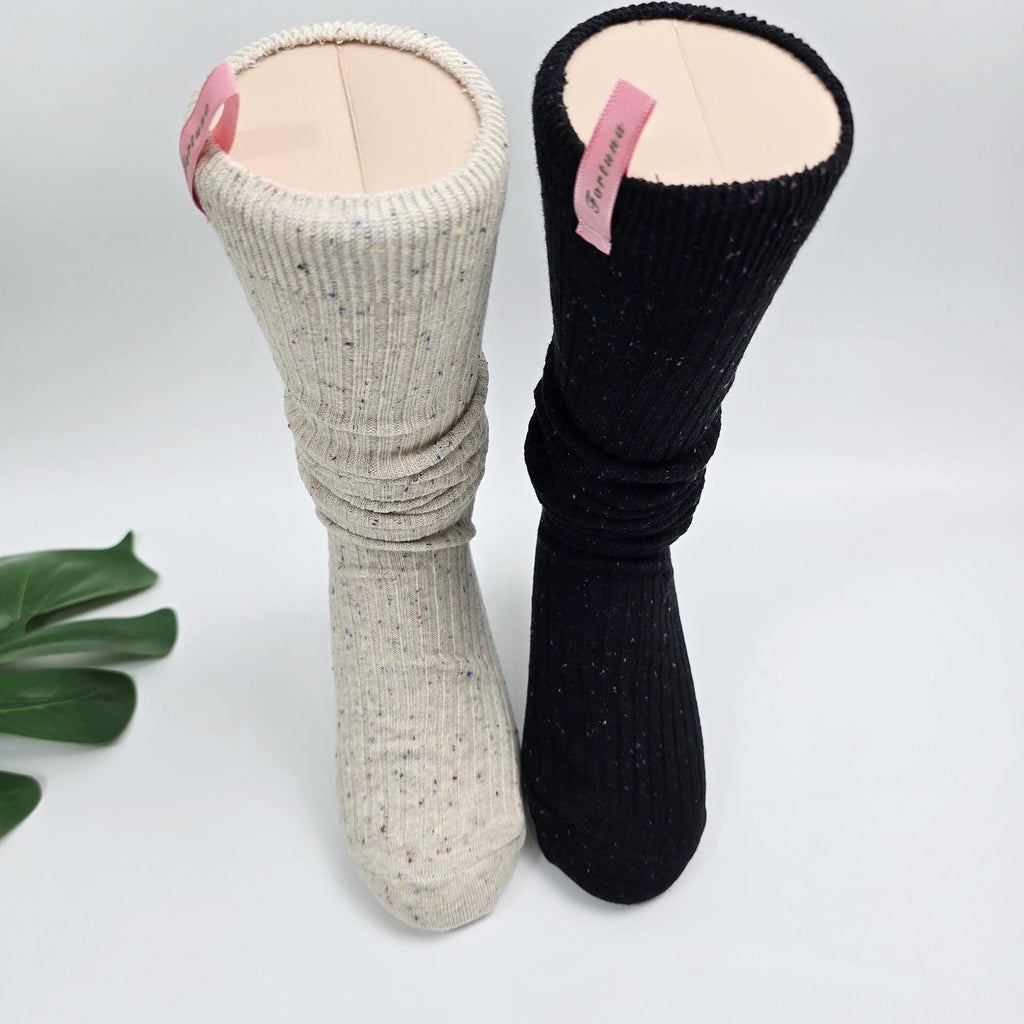 Knee High Socks | Neps Cotton Ribbed Boot Sock | Korean Socks | School Girl Gift
