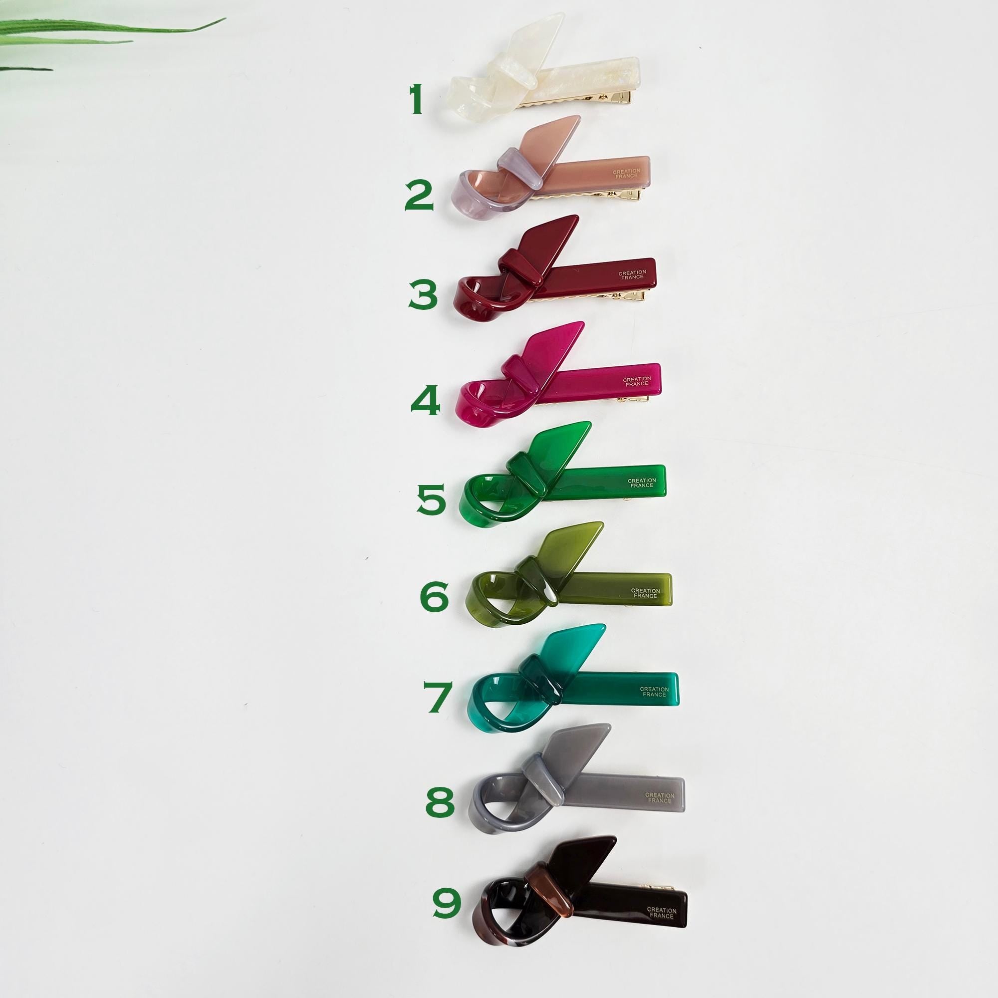 Scarf Ribbon Mini Hair Claw Clip (2.2 Inch) / Vivid Color French Pin / Alligator Hair Clip for Woman