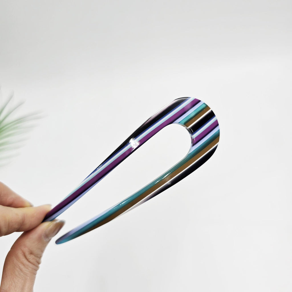 Tint U-Shaped Big Size Hair Stick for Updo / Tortoise Shell French Hair Pin / Hair Fork for Thick Hair