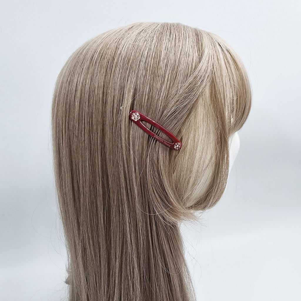 Leopard New Color Cubic Point Round Frame Bobby Pin (2.2 Inch) / Tortoise Shell French Hair Pin Clip / Bow Barrette