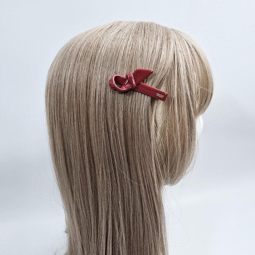 Scarf Ribbon Mini Hair Claw Clip (2.2 Inch) / Vivid Color French Pin / Alligator Hair Clip for Woman