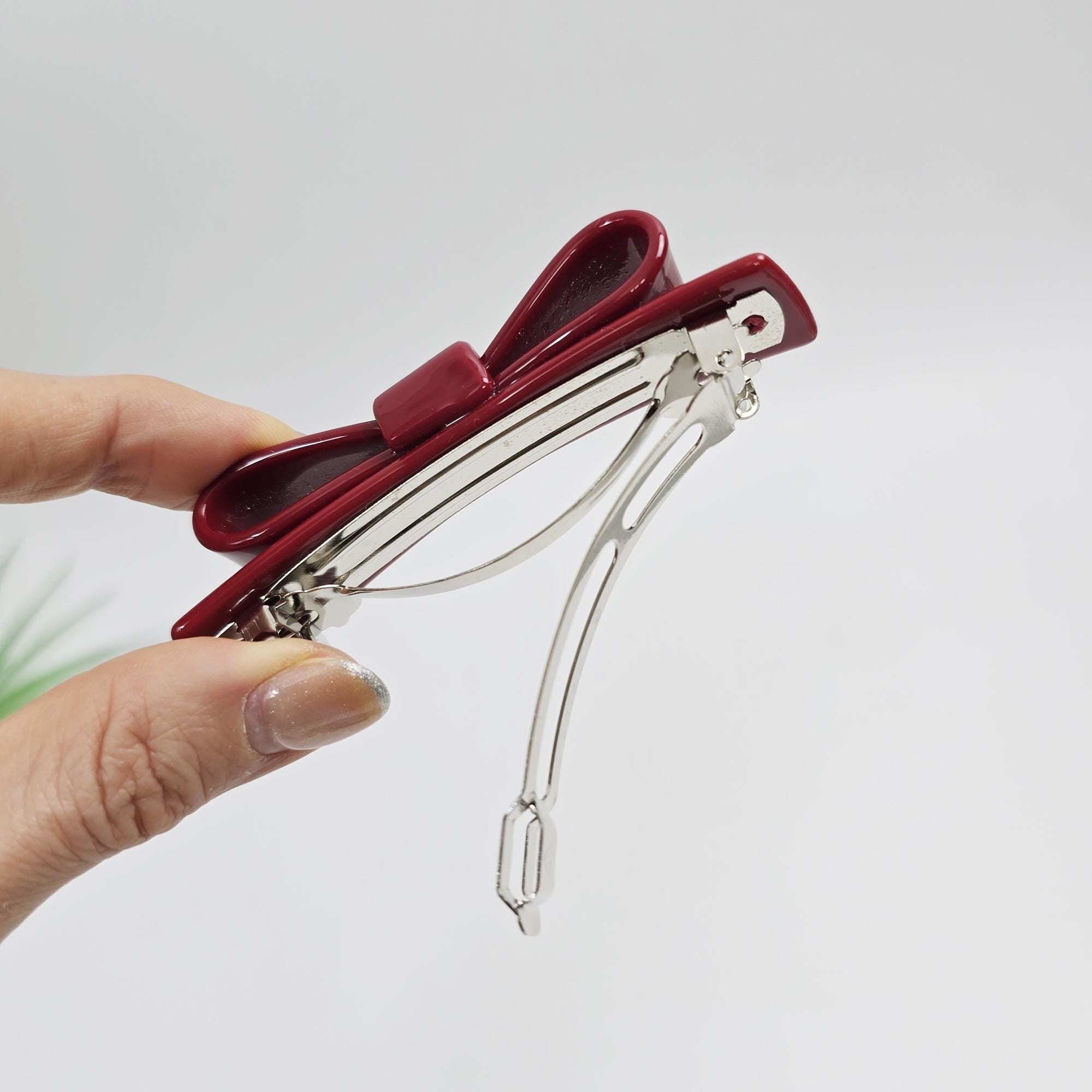 New Color Bow Tie Hair Clip (3.5 Inch) / Elegance French Hair Pin / Automatic Hair Clip