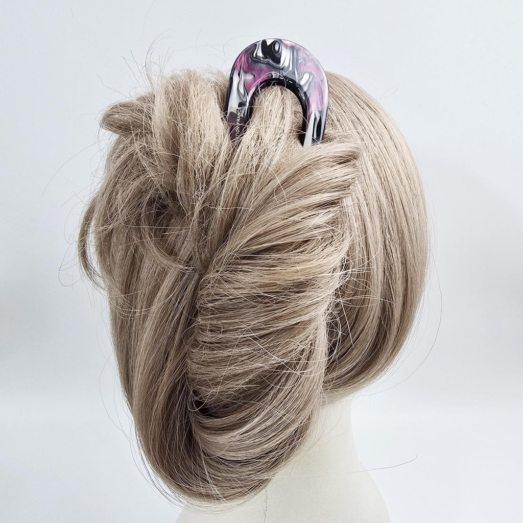 Tint U-Shaped Big Size Hair Stick for Updo / Tortoise Shell French Hair Pin / Hair Fork for Thick Hair