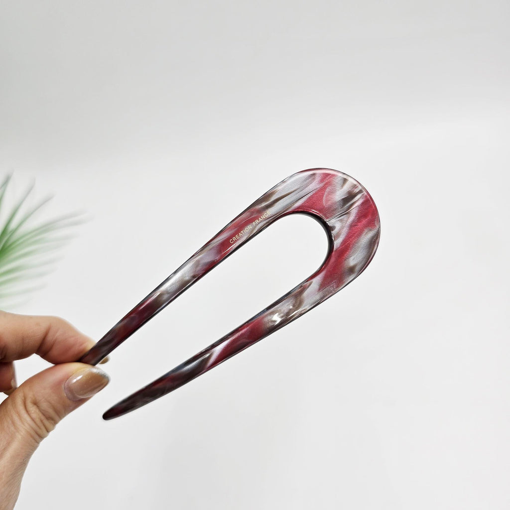 Tint U-Shaped Big Size Hair Stick for Updo / Tortoise Shell French Hair Pin / Hair Fork for Thick Hair