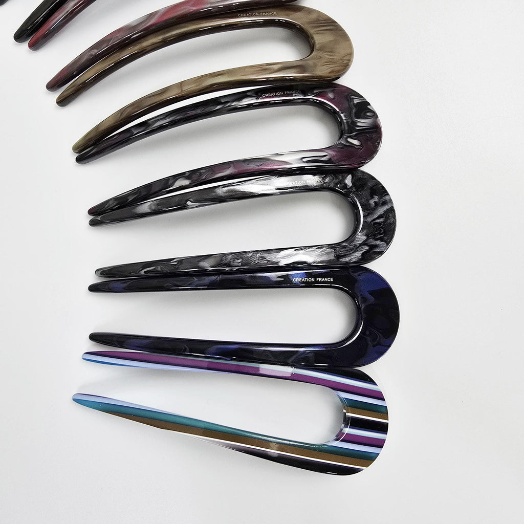 Tint U-Shaped Big Size Hair Stick for Updo / Tortoise Shell French Hair Pin / Hair Fork for Thick Hair