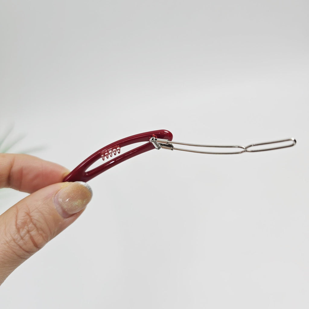 Leopard New Color Cubic Point Round Frame Bobby Pin (2.2 Inch) / Tortoise Shell French Hair Pin Clip / Bow Barrette